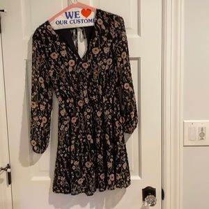 Floral dress with tie back
